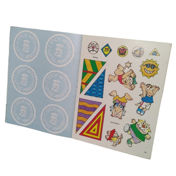 Vintage 1984 Mercer Mayer Little Monster's "Sports Fun" 75 Sticker Book- Unused - Picture 9 of 11